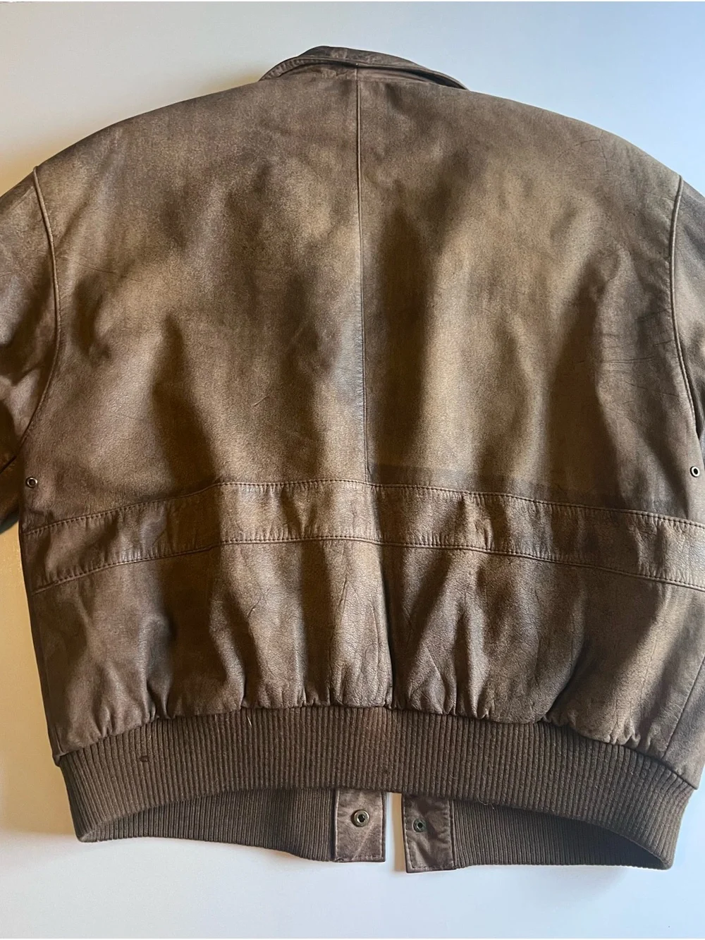 Vintage Paris Sport Club Wings of Adventure Leather Flight Bomber Jacket L